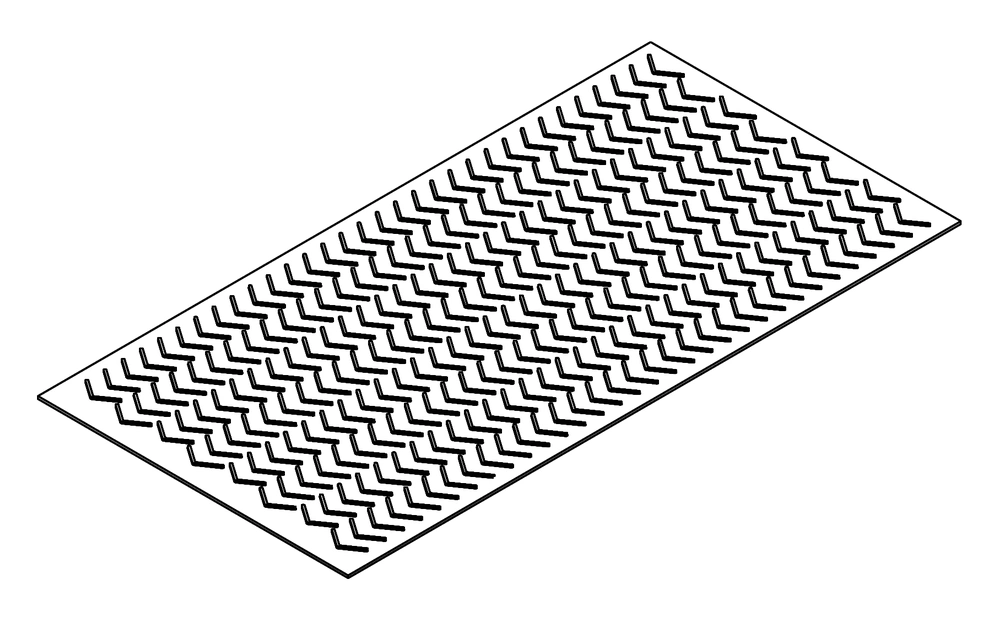 Open chevron — actual profile drawing excerpt