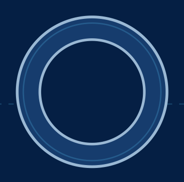 Flat ring profile illustration, not to scale