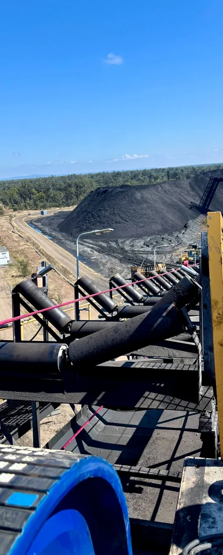 Conveyor belt and handling equipment at a mine site