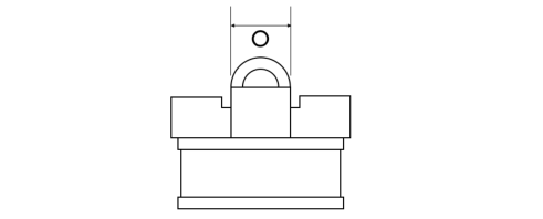 Bolt connection dimension drawing from the garland mark-up sheet