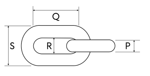 Chain link dimension drawing from the garland mark-up sheet