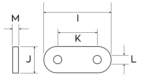 Flat link dimension drawing from the garland mark-up sheet