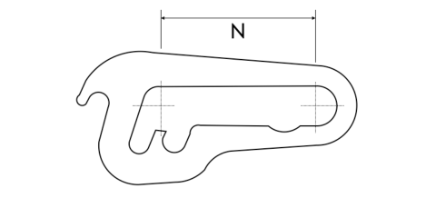 Quick-release link dimension drawing from the garland mark-up sheet